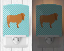 Load image into Gallery viewer, American Lamancha Goat Blue Check Ceramic Night Light BB8059CNL