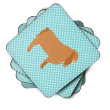 Load image into Gallery viewer, American Lamancha Goat Blue Check Foam Coaster  BB8059FC