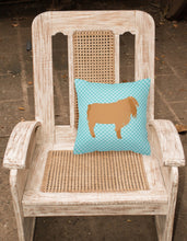 Load image into Gallery viewer, American Lamancha Goat Blue Check Fabric Decorative Pillow BB8059PW1818