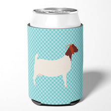 Load image into Gallery viewer, Boer Goat Blue Check Can or Bottle Hugger BB8060CC