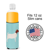 Load image into Gallery viewer, Boer Goat Blue Check   Hugger for slim cans