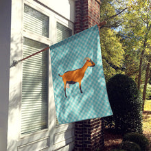 Load image into Gallery viewer, Oberhasli Goat Blue Check Flag Canvas House Size BB8062CHF