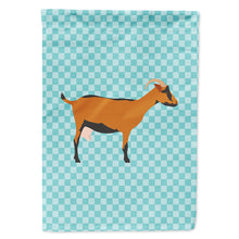 Load image into Gallery viewer, Oberhasli Goat Blue Check Flag Canvas House Size BB8062CHF
