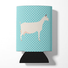 Load image into Gallery viewer, Saanen Goat Blue Check Can or Bottle Hugger BB8063CC