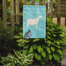 Load image into Gallery viewer, Saanen Goat Blue Check Garden Flag - Outdoor Decorative Yard Flag