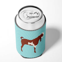 Load image into Gallery viewer, Jamnapari Goat Blue Check Can or Bottle Hugger BB8064CC