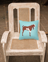 Load image into Gallery viewer, Jamnapari Goat Blue Check Fabric Decorative Pillow BB8064PW1818