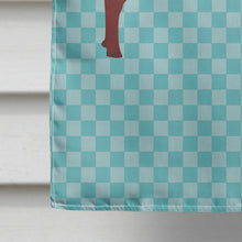 Load image into Gallery viewer, Kalahari Red Goat Blue Check Flag Canvas House Size BB8065CHF