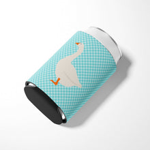 Load image into Gallery viewer, Embden Goose Blue Check Can or Bottle Hugger BB8066CC