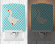 Load image into Gallery viewer, Embden Goose Blue Check Ceramic Night Light BB8066CNL