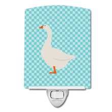 Load image into Gallery viewer, Embden Goose Blue Check Ceramic Night Light BB8066CNL