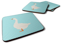 Load image into Gallery viewer, Embden Goose Blue Check Foam Coaster  BB8066FC