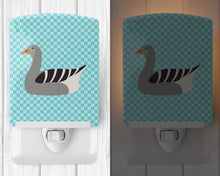 Load image into Gallery viewer, Pilgrim Goose Blue Check Ceramic Night Light BB8067CNL