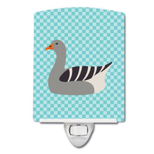Load image into Gallery viewer, Pilgrim Goose Blue Check Ceramic Night Light BB8067CNL