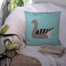 Load image into Gallery viewer, Pilgrim Goose Blue Check Throw Pillow - 14x14 Decorative Pillow – Art for Your Home &amp; Patio BB8067PW1414
