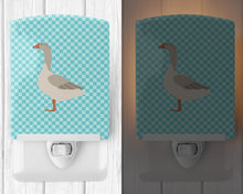 Load image into Gallery viewer, Steinbacher Goose Blue Check Ceramic Night Light BB8068CNL