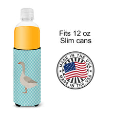 Load image into Gallery viewer, Steinbacher Goose Blue Check   Hugger for slim cans