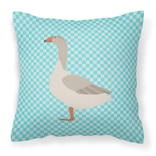 Load image into Gallery viewer, Steinbacher Goose Blue Check Fabric Decorative Pillow BB8068PW1818