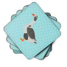 Load image into Gallery viewer, West of England Goose Blue Check Foam Coaster  BB8069FC