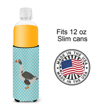 Load image into Gallery viewer, West of England Goose Blue Check   Hugger for slim cans