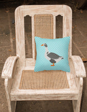 Load image into Gallery viewer, West of England Goose Blue Check Fabric Decorative Pillow BB8069PW1818