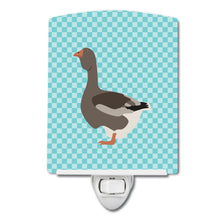 Load image into Gallery viewer, Toulouse Goose Blue Check Ceramic Night Light BB8071CNL