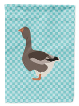 Load image into Gallery viewer, Toulouse Goose Blue Check Garden Flag - Outdoor Decorative Yard Flag
