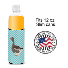 Load image into Gallery viewer, Toulouse Goose Blue Check   Hugger for slim cans