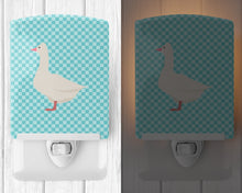 Load image into Gallery viewer, Roman Goose Blue Check Ceramic Night Light BB8072CNL