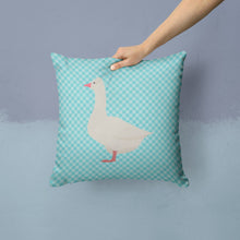 Load image into Gallery viewer, Roman Goose Blue Check Throw Pillow - 14x14 Decorative Pillow – Art for Your Home &amp; Patio BB8072PW1414