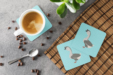 Load image into Gallery viewer, African Goose Blue Check Foam Coaster  BB8073FC