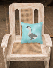Load image into Gallery viewer, African Goose Blue Check Fabric Decorative Pillow BB8073PW1818
