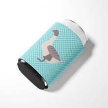 Load image into Gallery viewer, Buff Grey Back Goose Blue Check Can or Bottle Hugger BB8075CC