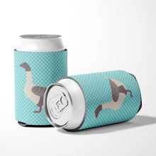 Load image into Gallery viewer, Buff Grey Back Goose Blue Check Can or Bottle Hugger BB8075CC