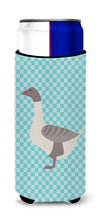Load image into Gallery viewer, Buff Grey Back Goose Blue Check   Hugger for slim cans