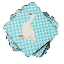 Load image into Gallery viewer, Sebastopol Goose Blue Check Foam Coaster  BB8076FC