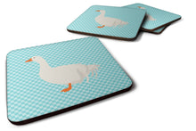 Load image into Gallery viewer, Sebastopol Goose Blue Check Foam Coaster  BB8076FC