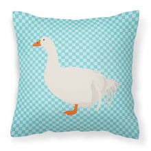 Load image into Gallery viewer, Sebastopol Goose Blue Check Fabric Decorative Pillow BB8076PW1818