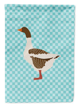 Load image into Gallery viewer, Pomeranian Rogener Goose Blue Check Garden Flag - Outdoor Decorative Yard Flag