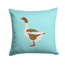 Load image into Gallery viewer, Pomeranian Rogener Goose Blue Check Throw Pillow - 14x14 Decorative Pillow – Art for Your Home &amp; Patio BB8077PW1414
