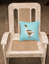 Load image into Gallery viewer, Pomeranian Rogener Goose Blue Check Fabric Decorative Pillow BB8077PW1818