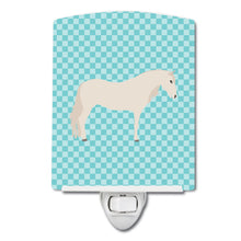 Load image into Gallery viewer, Paso Fino Horse Blue Check Ceramic Night Light BB8079CNL