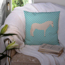 Load image into Gallery viewer, Paso Fino Horse Blue Check Throw Pillow - 14x14 Decorative Pillow – Art for Your Home &amp; Patio BB8079PW1414