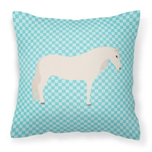 Load image into Gallery viewer, Paso Fino Horse Blue Check Fabric Decorative Pillow BB8079PW1818