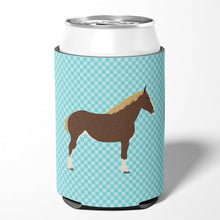 Load image into Gallery viewer, Percheron Horse Blue Check Can or Bottle Hugger BB8080CC