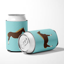 Load image into Gallery viewer, Percheron Horse Blue Check Can or Bottle Hugger BB8080CC