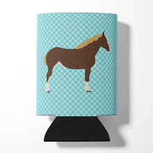 Load image into Gallery viewer, Percheron Horse Blue Check Can or Bottle Hugger BB8080CC