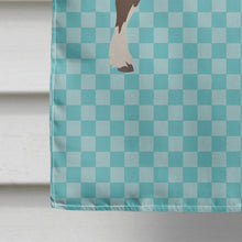 Load image into Gallery viewer, Percheron Horse Blue Check Flag Canvas House Size BB8080CHF