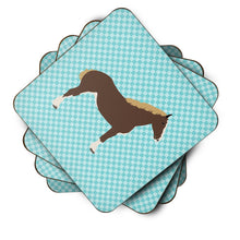 Load image into Gallery viewer, Percheron Horse Blue Check Foam Coaster  BB8080FC