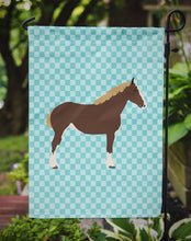 Load image into Gallery viewer, Percheron Horse Blue Check Garden Flag - Outdoor Decorative Yard Flag